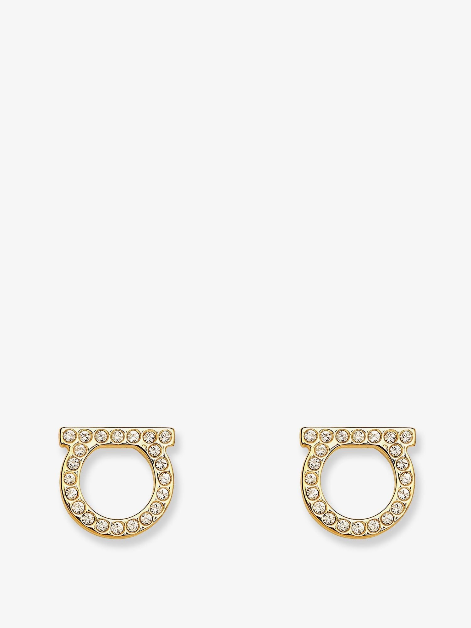 Ferragamo - Gancini Crystals Brass Earrings