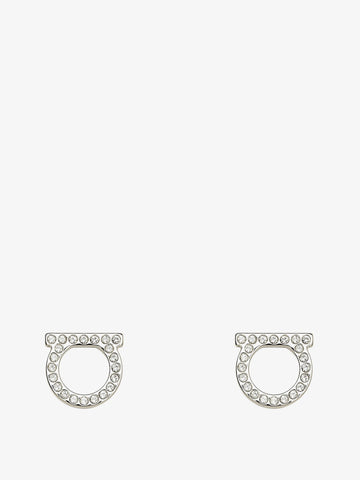 Ferragamo - Gancini Crystals Brass Earrings