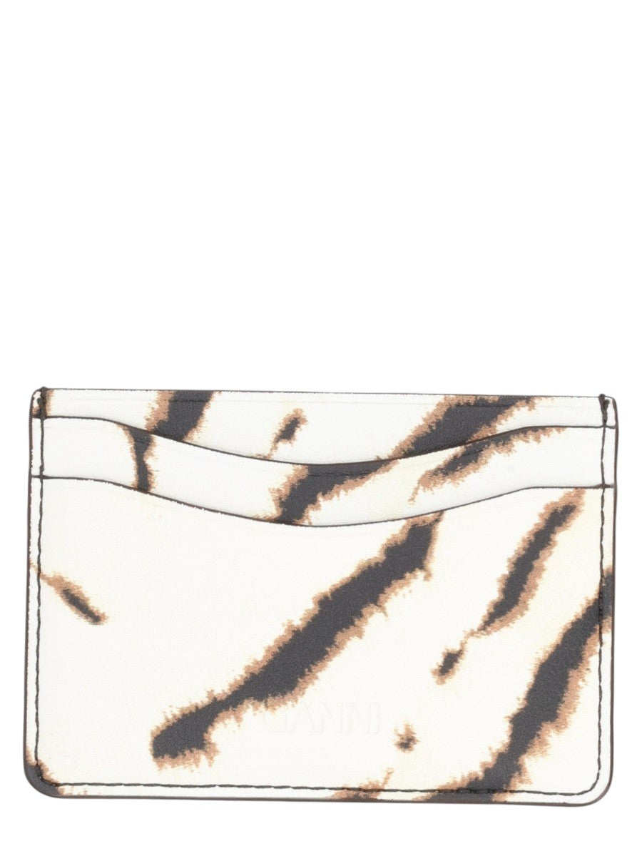 GANNI - Bou Card Holder - Leopard Print ganni-bou-card-holder-leopard-print-back-jpg