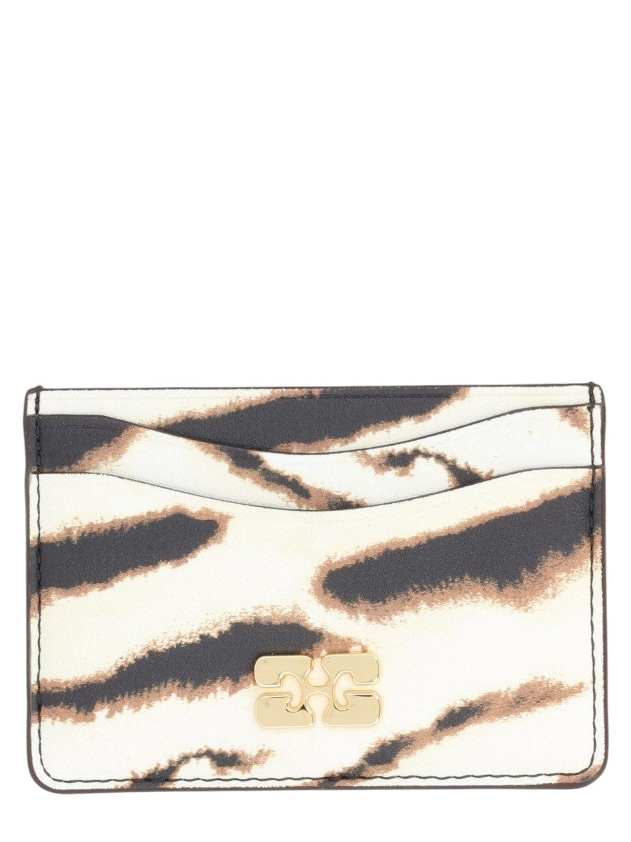 GANNI - Bou Card Holder - Leopard Print ganni-bou-card-holder-leopard-print-front-jpg