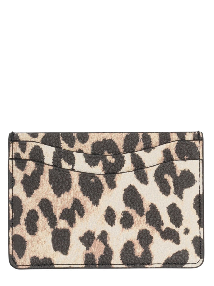 GANNI - Bou Card Holder - Leopard Print ganni-bou-leopard-print-card-holder-back-jpg