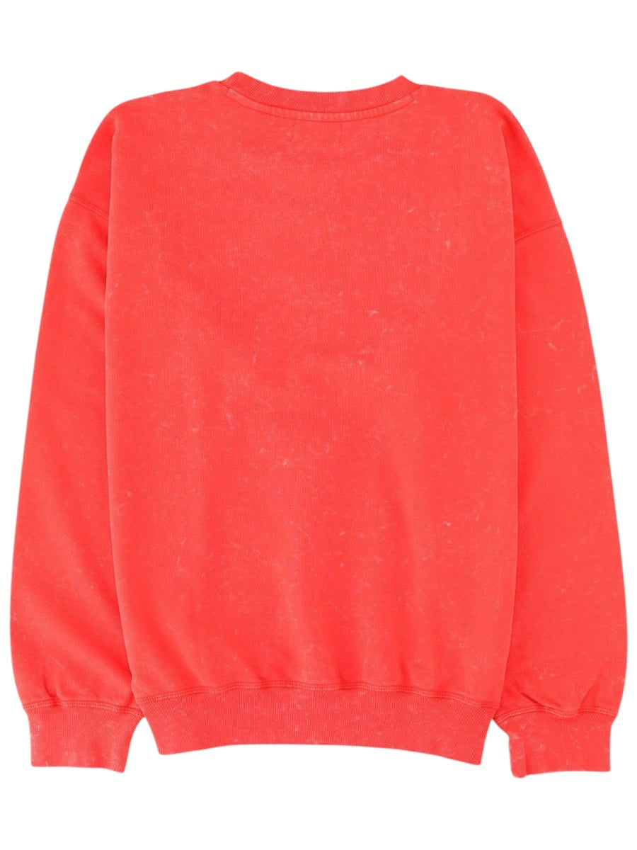 GANNI - Cherry Print Sweatshirt - Bright Coral ganni-cherry-print-sweatshirt-bright-coral-front-jpg