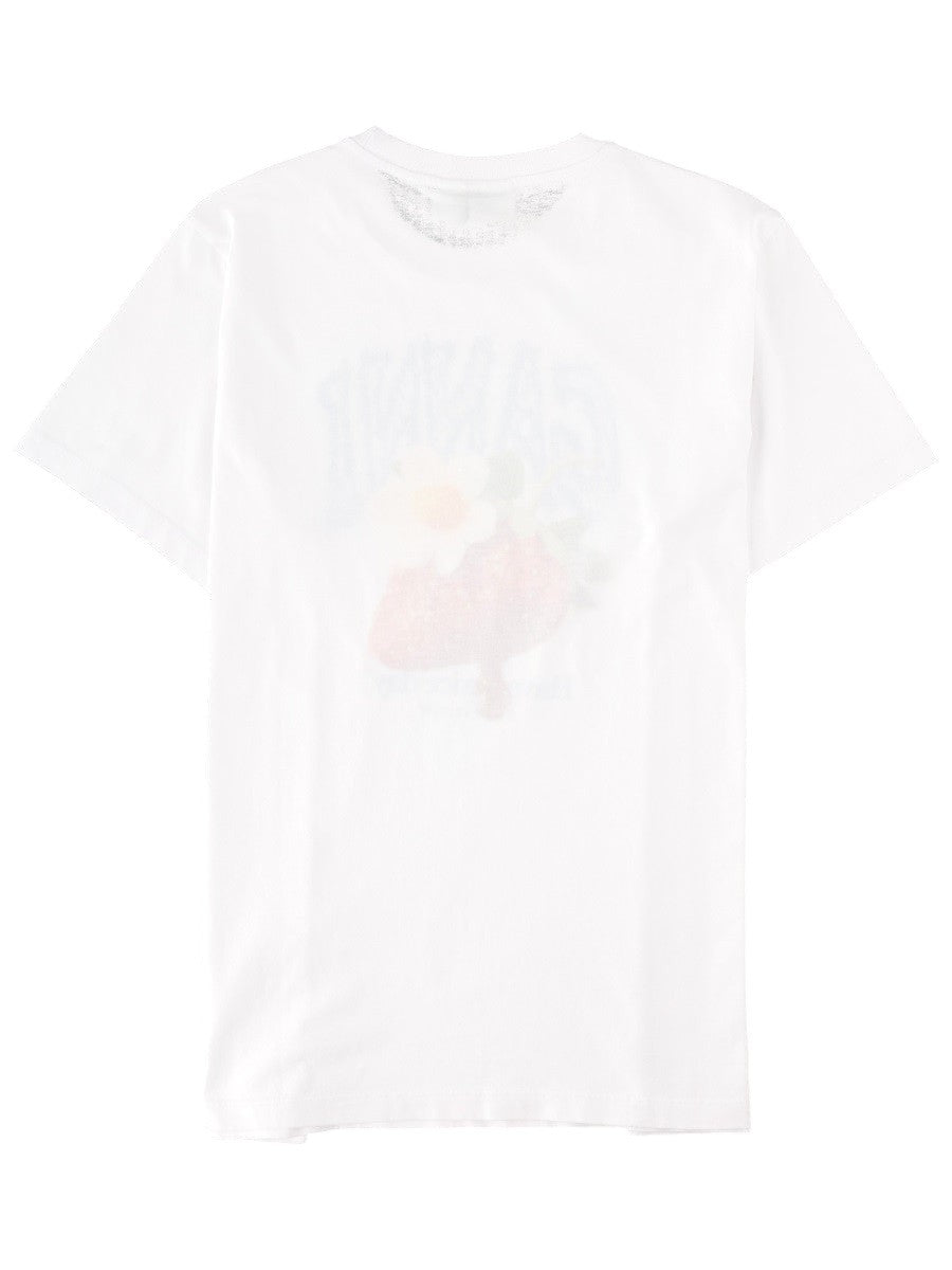 GANNI - Strawberry Print T-Shirt - White ganni-strawberry-print-t-shirt-white-front-jpg