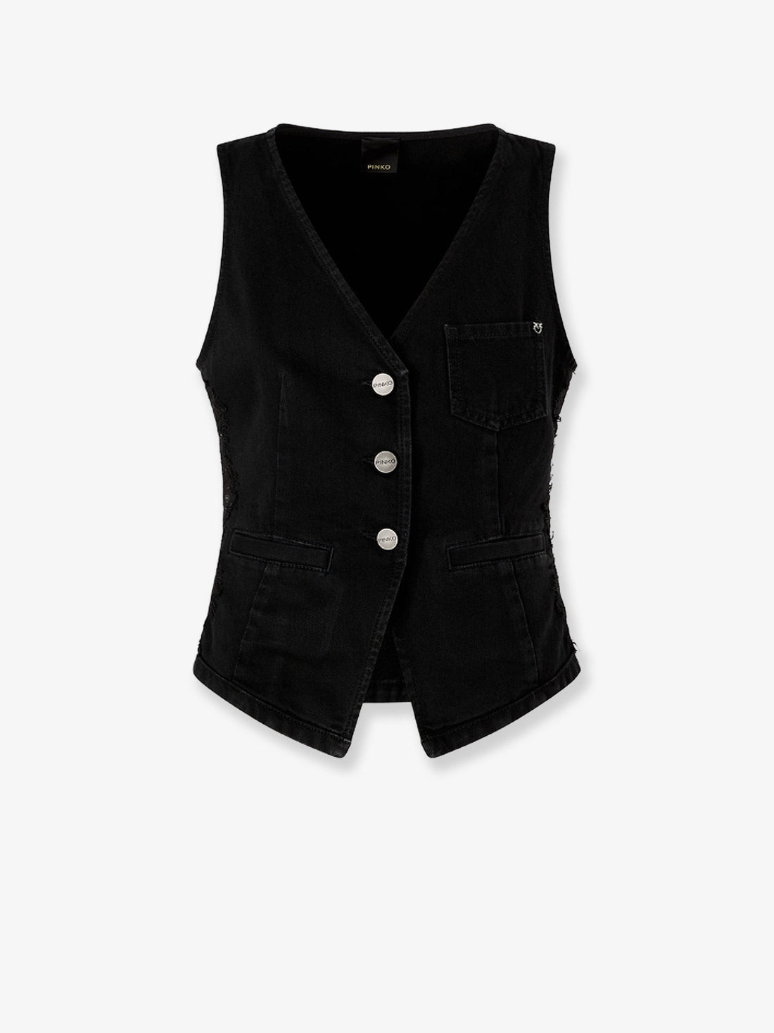 Pinko - Gardener cotton vest with laces profiles gardener-cotton-vest-with-laces-profiles_923745c6-a3ef-4b8e-8243-e470146f69be