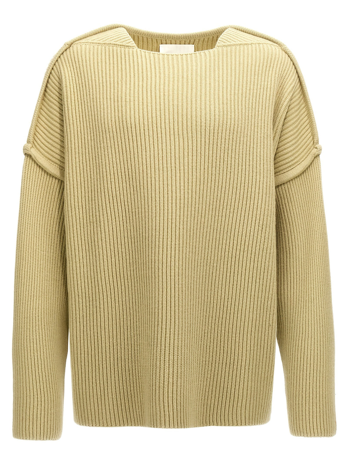JIL SANDER - Geometric neckline sweater GREEN