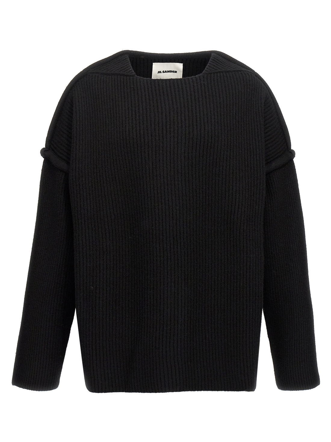 JIL SANDER - Geometric neckline sweater Black M