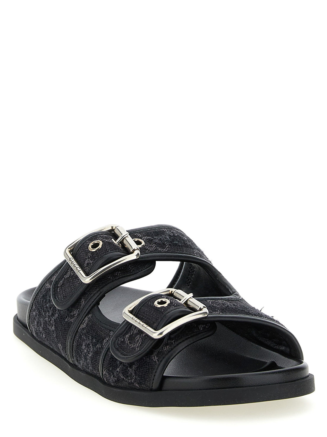 Gucci - GG denim slides Black