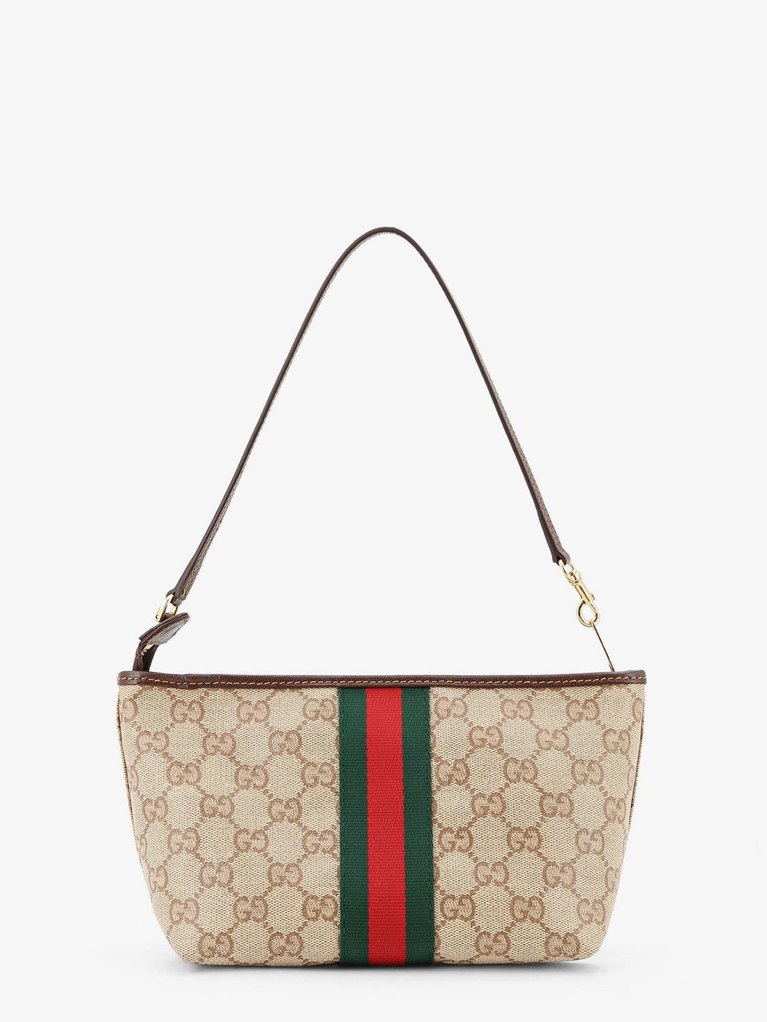 Gucci Gucci - GG fabric clutch with Nastro Web on the front
