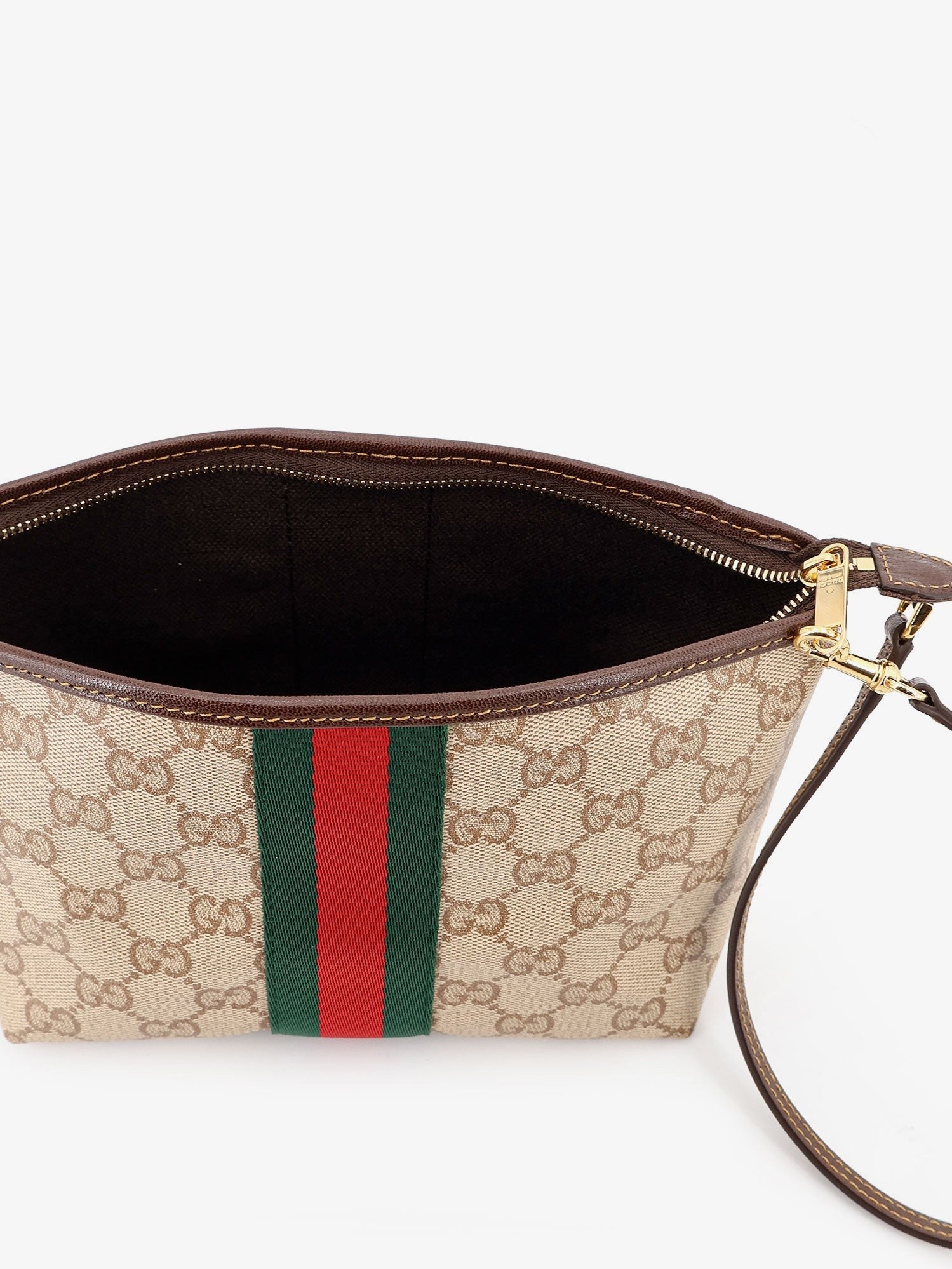 Gucci Gucci - GG fabric clutch with Nastro Web on the front