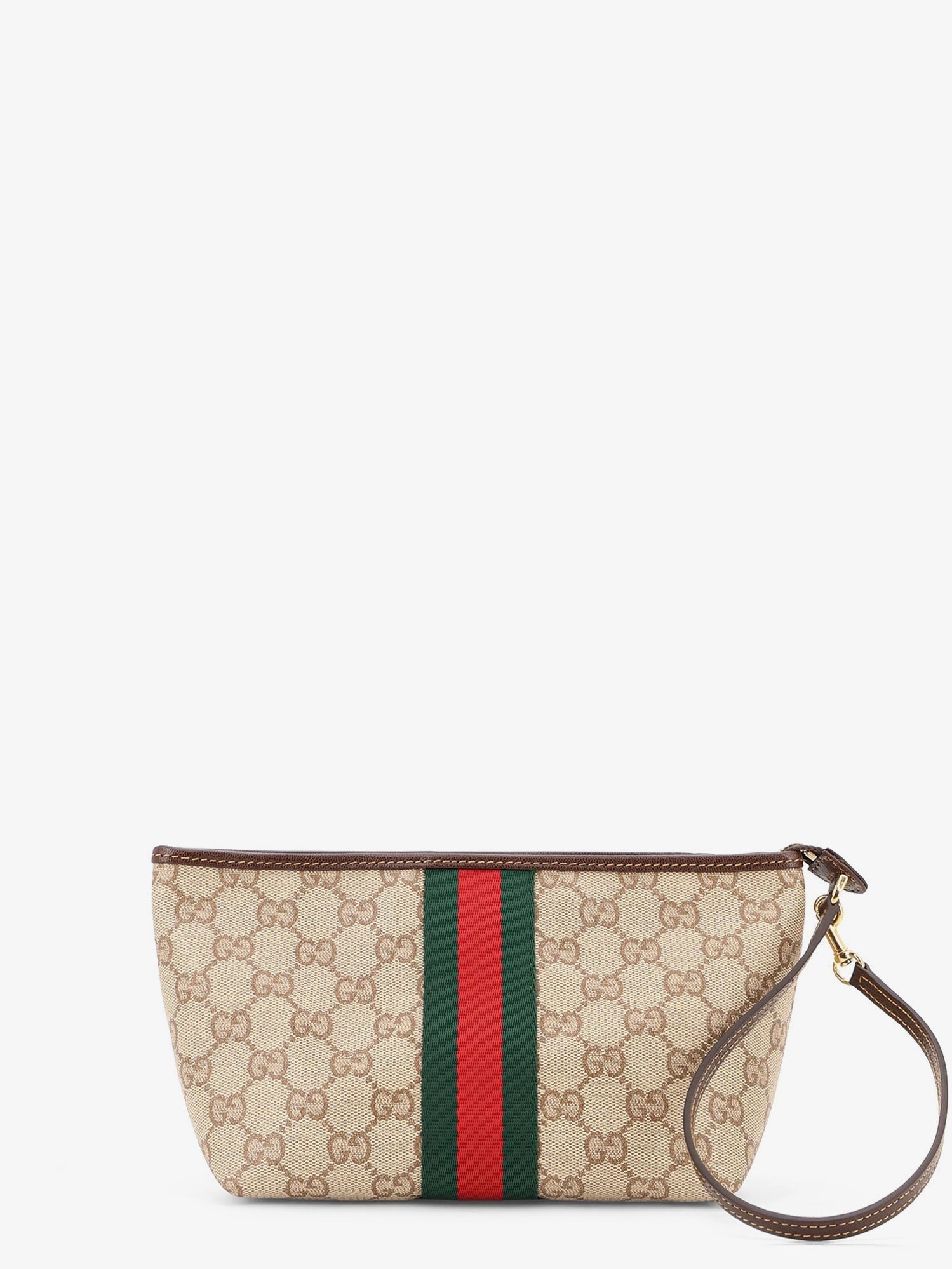 Gucci Gucci - GG fabric clutch with Nastro Web on the front