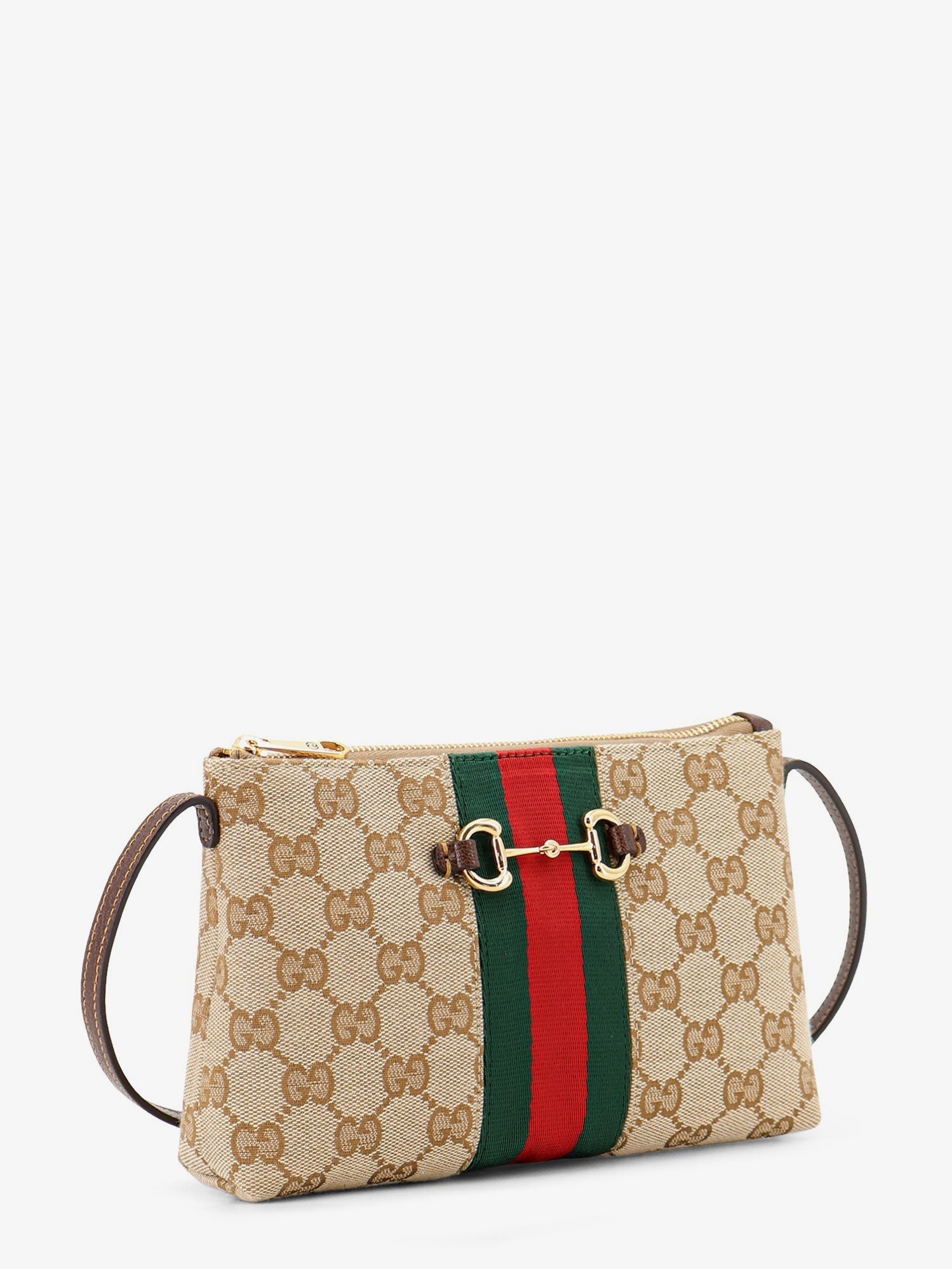 Gucci Gucci - GG fabric crossbody with Nastro Web detail on the front