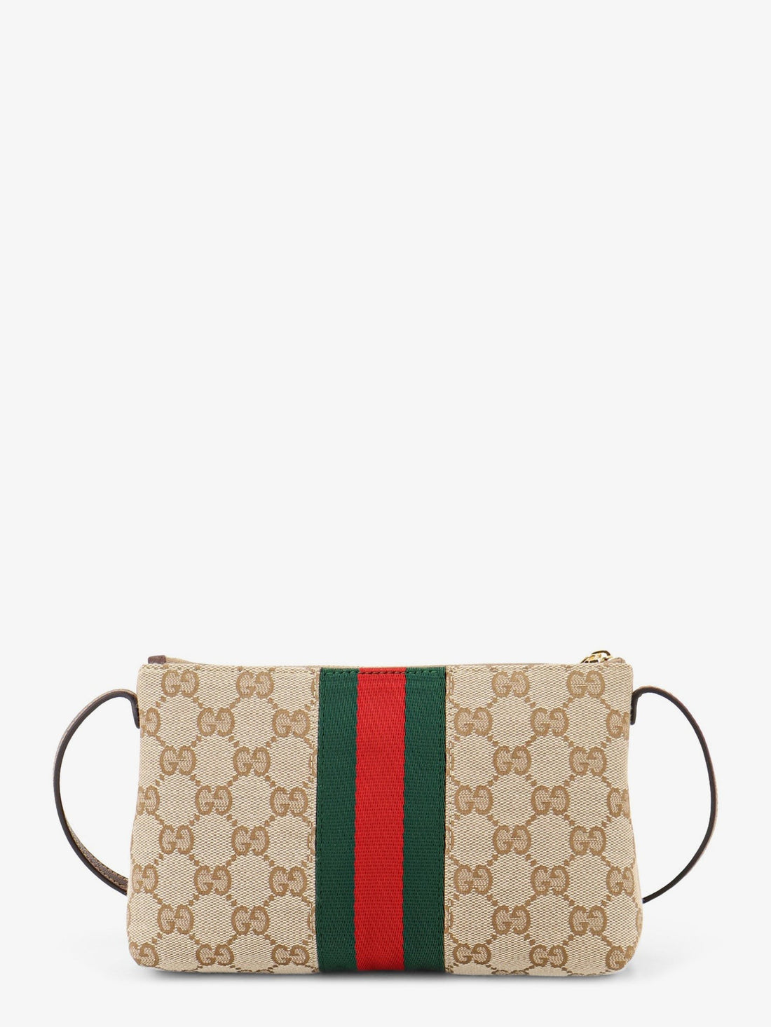 Gucci Gucci - GG fabric crossbody with Nastro Web detail on the front
