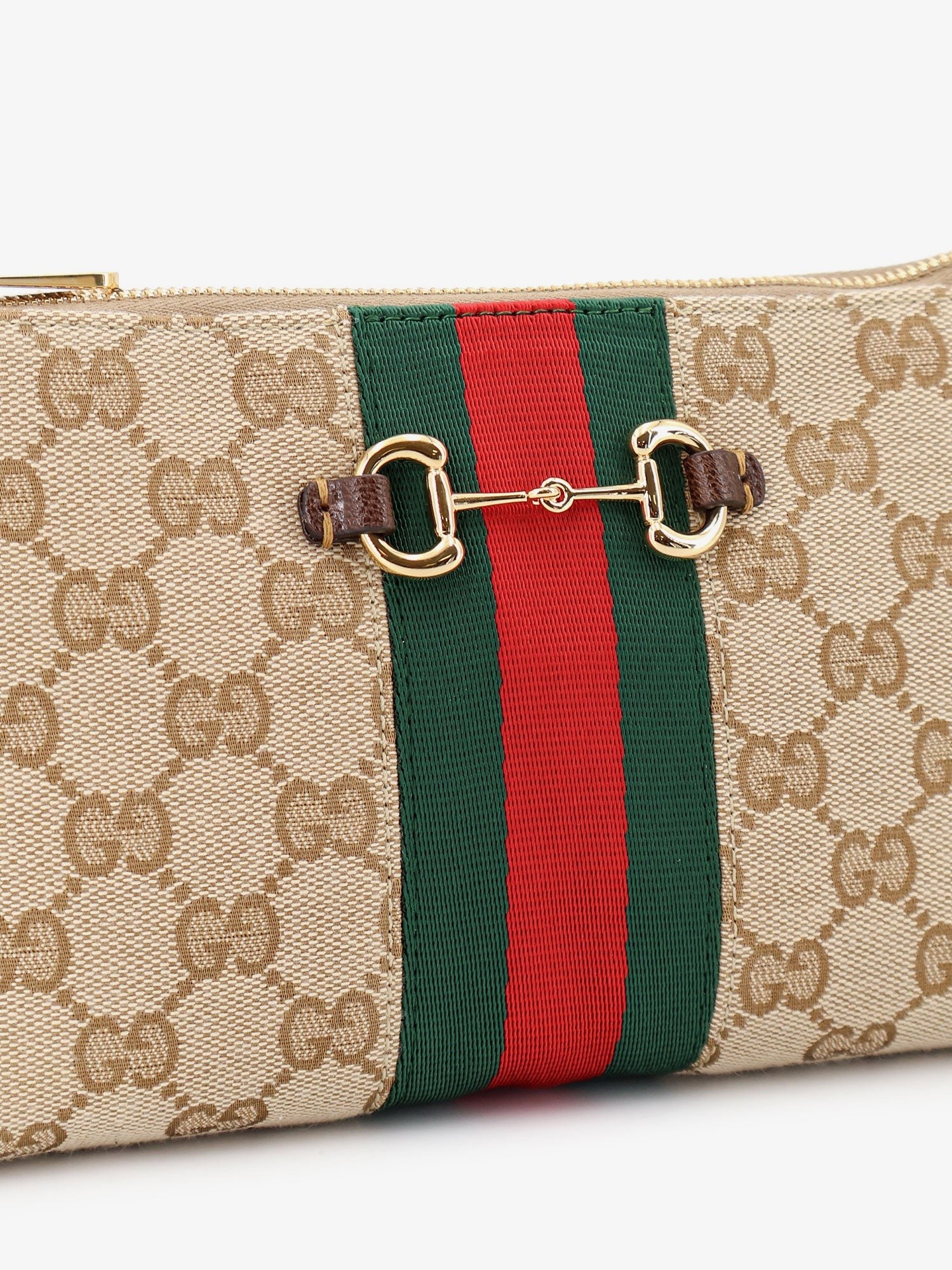 Gucci Gucci - GG fabric crossbody with Nastro Web detail on the front