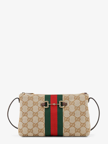 Gucci Gucci - GG fabric crossbody with Nastro Web detail on the front