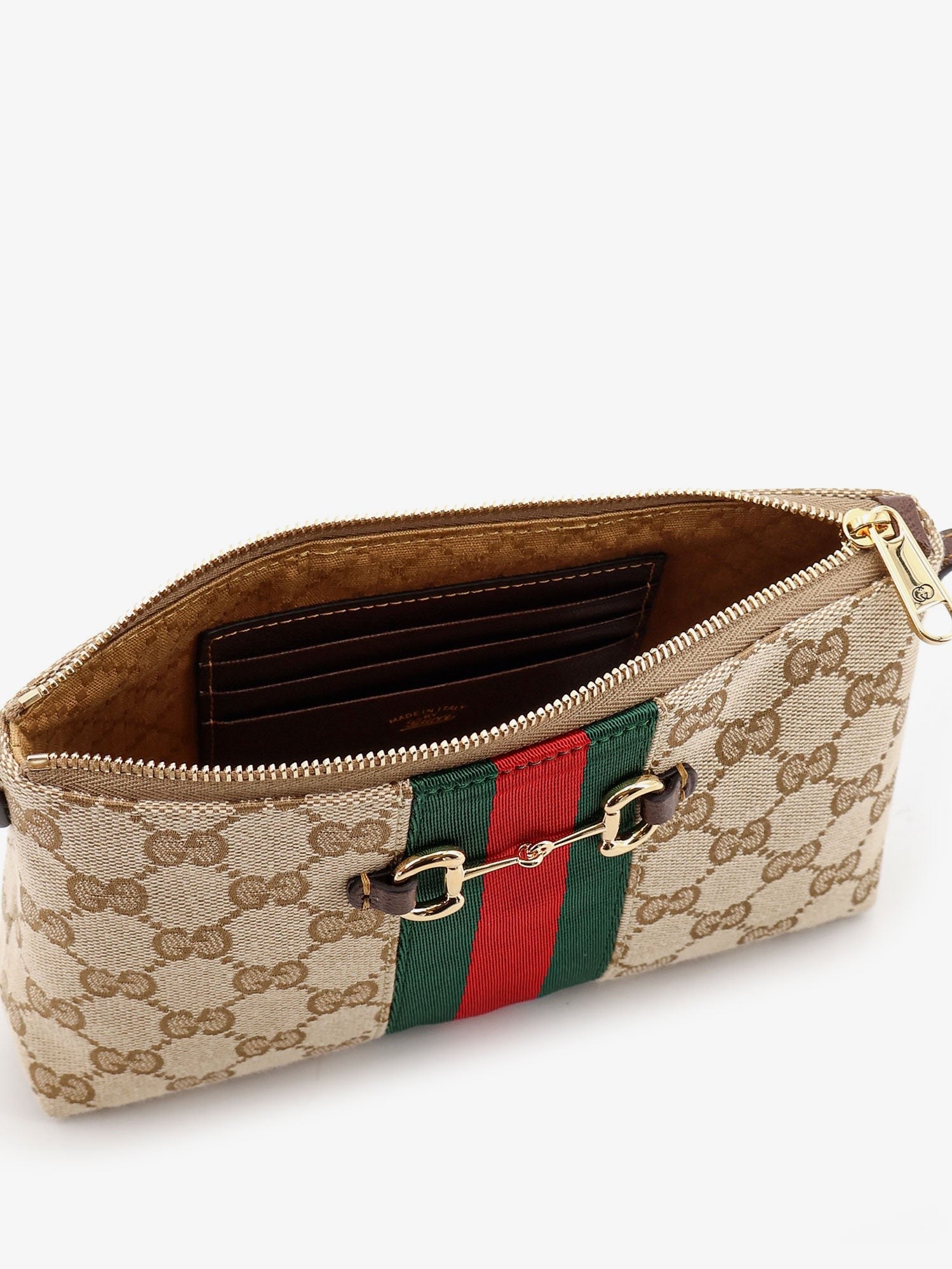 Gucci Gucci - GG fabric crossbody with Nastro Web detail on the front