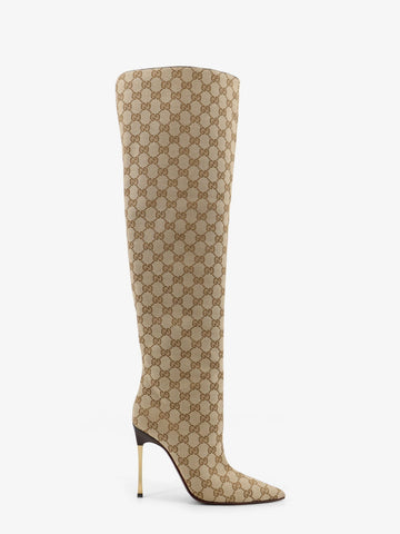 Gucci GG Fabric Cuissardes Boots