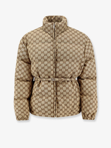 Gucci - GG Fabric padded jacket with belt