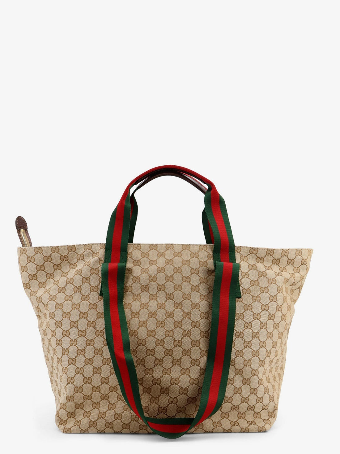 Gucci Gucci - GG fabric shopping bag with Nastro Web handle detail