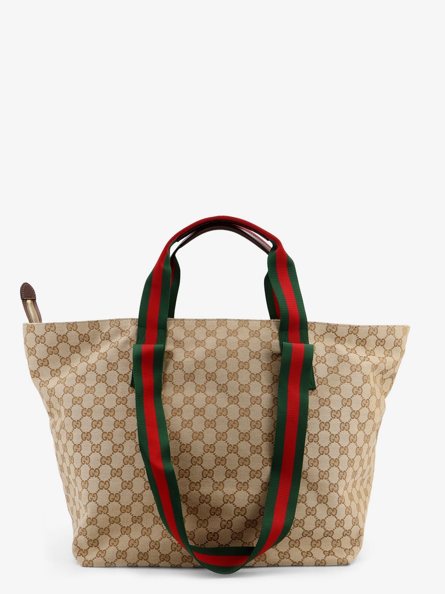 Gucci Gucci - GG fabric shopping bag with Nastro Web handle detail
