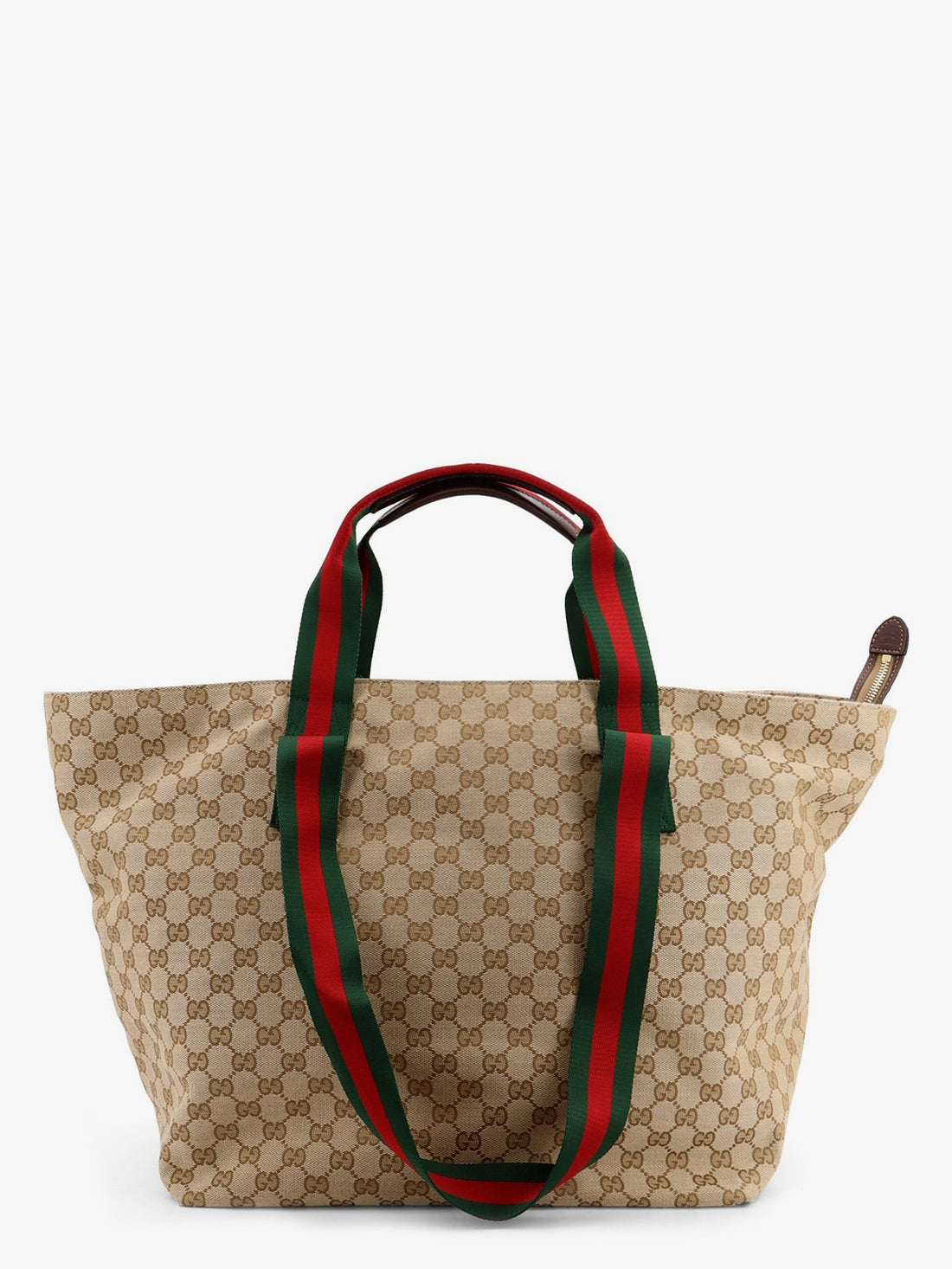 Gucci Gucci - GG fabric shopping bag with Nastro Web handle detail