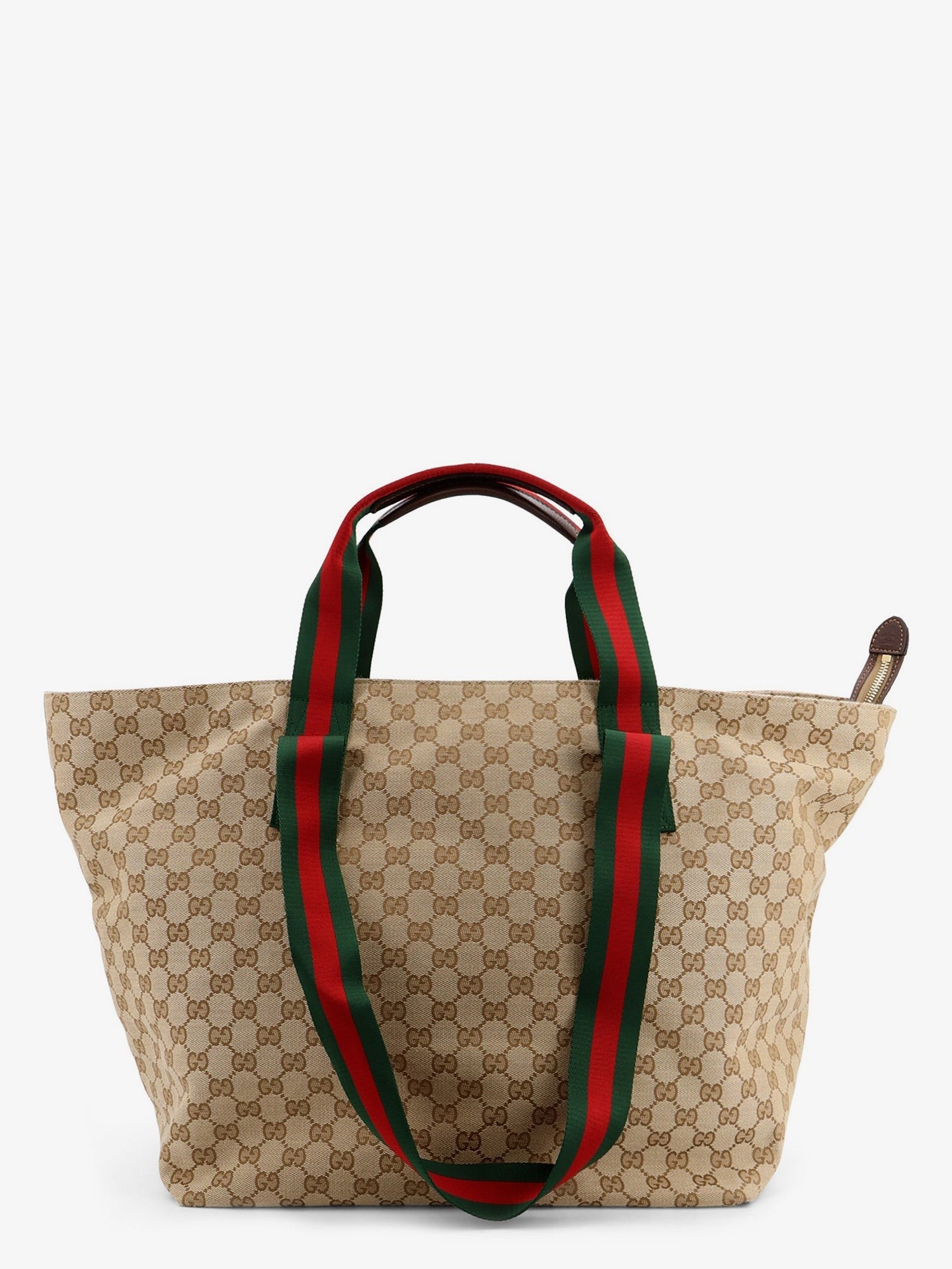 Gucci Gucci - GG fabric shopping bag with Nastro Web handle detail