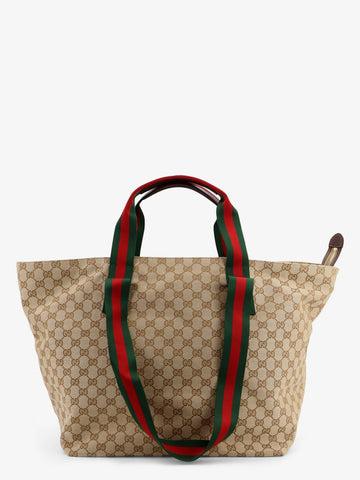 Gucci Gucci - GG fabric shopping bag with Nastro Web handle detail