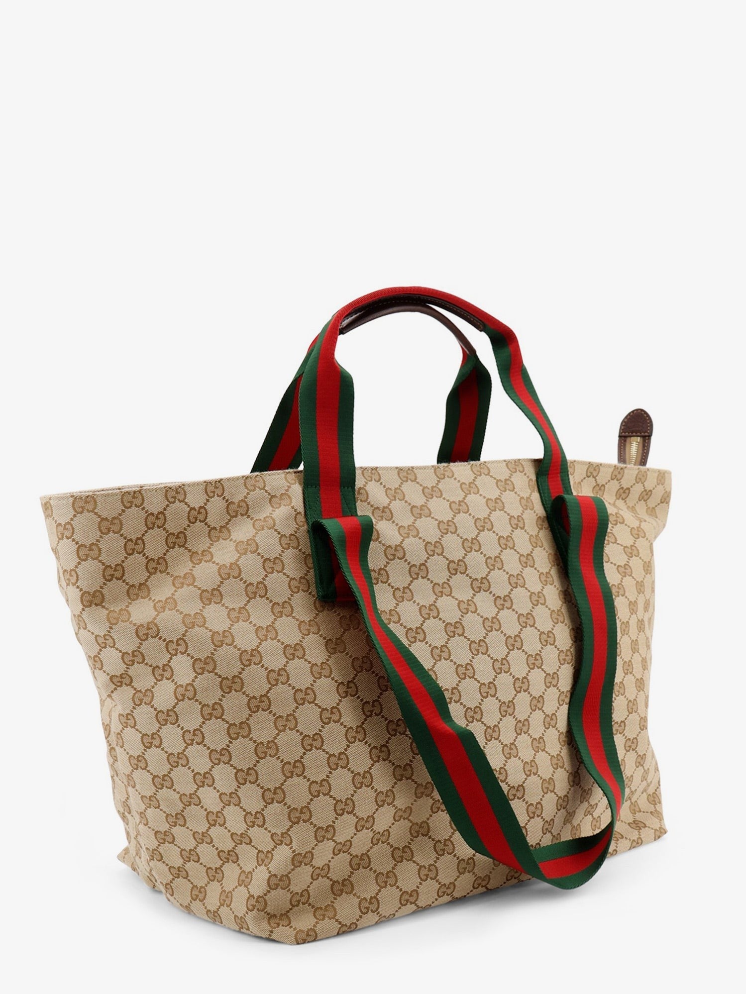 Gucci Gucci - GG fabric shopping bag with Nastro Web handle detail