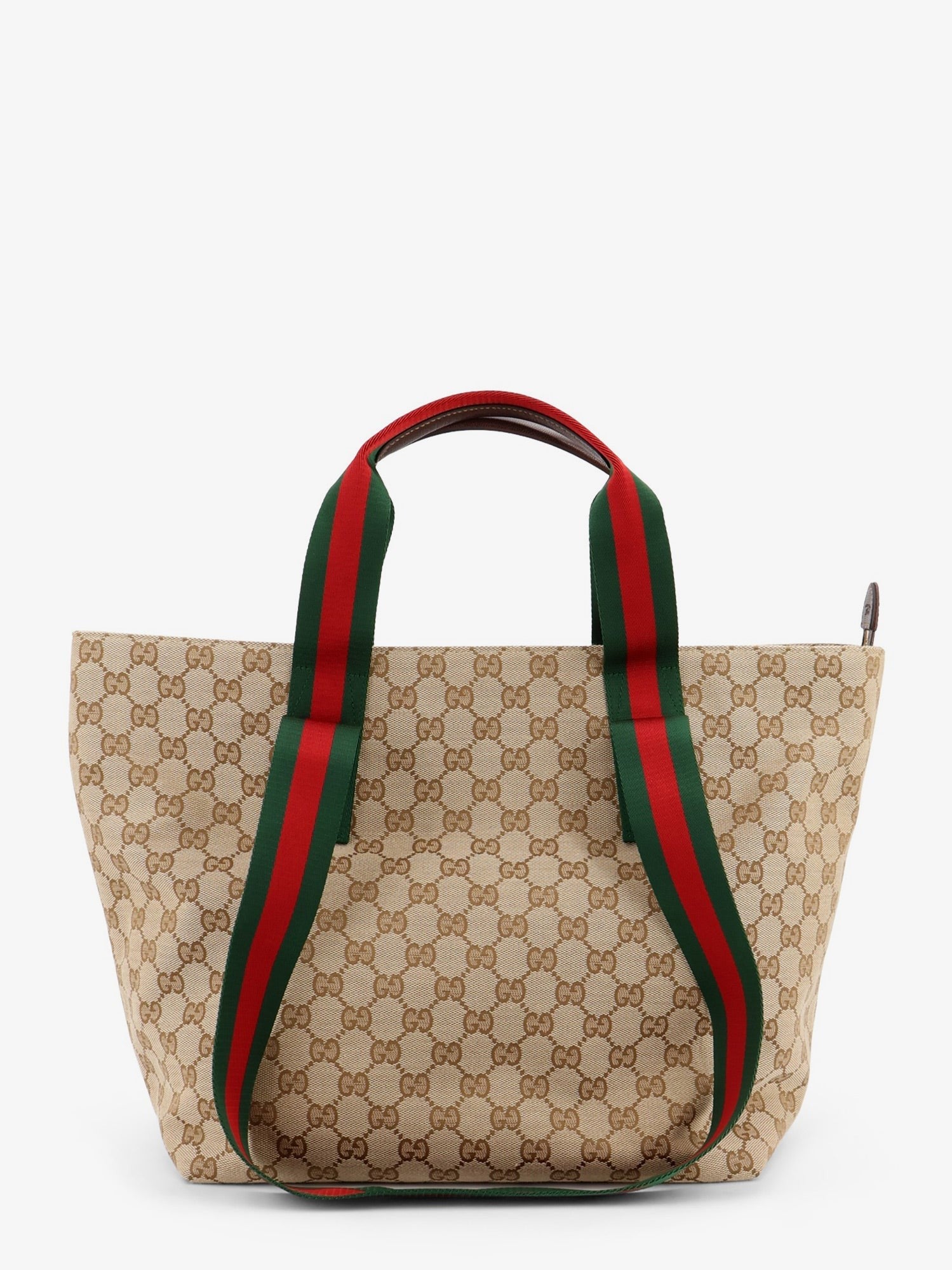 Gucci Gucci - GG fabric shopping bag with Nastro Web handles