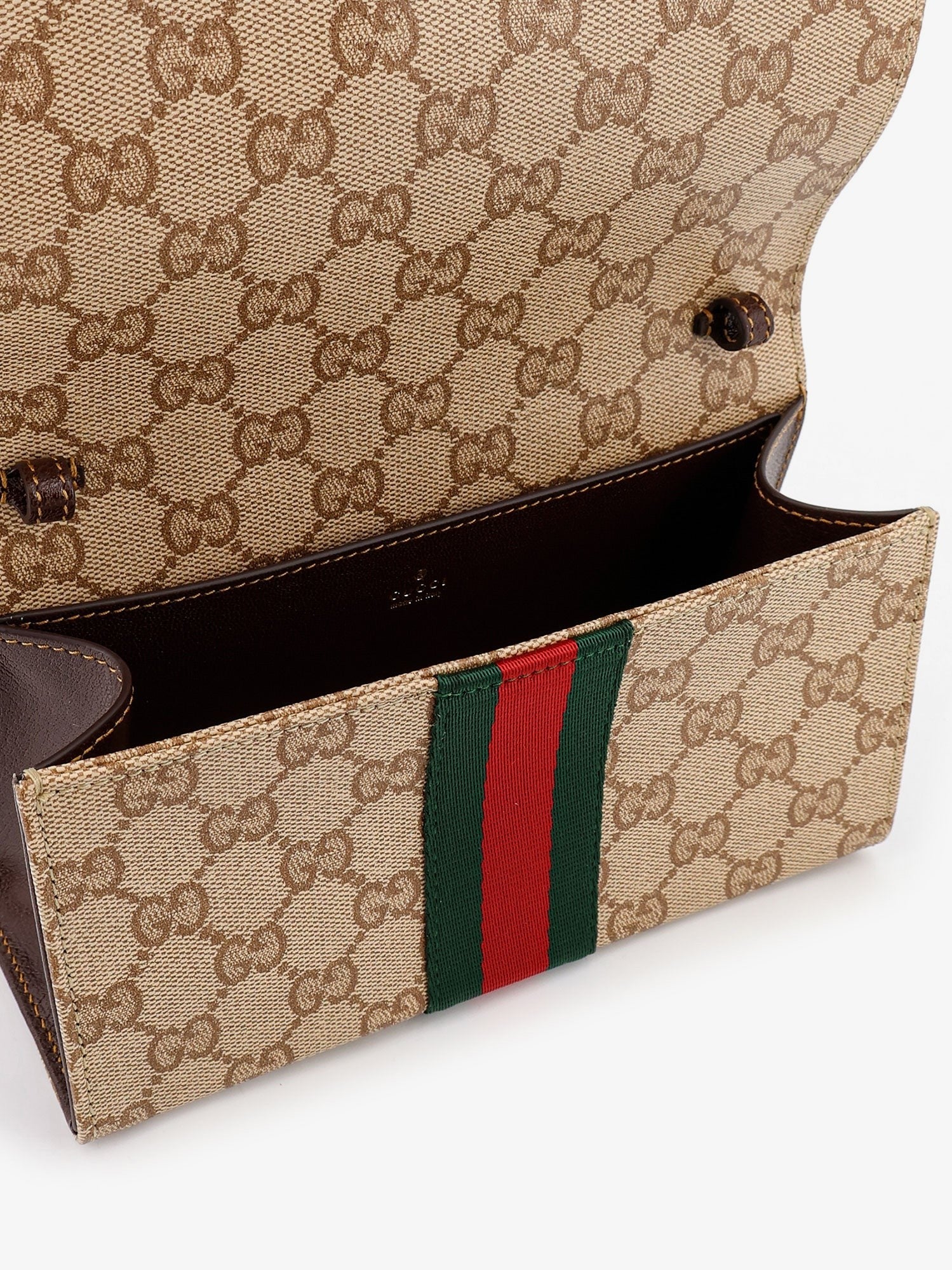 Gucci Gucci - GG fabric shoulder bag with Nastro Web detail