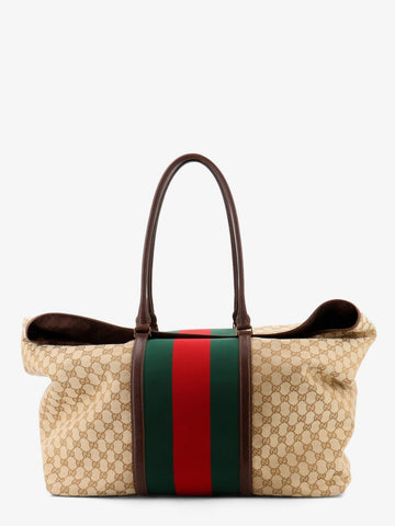 Gucci Gucci - GG fabric travel bag with Web detail on the front