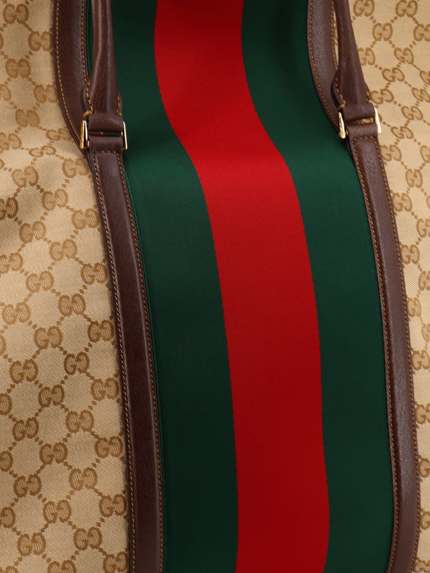 Gucci Gucci - GG fabric travel bag with Web detail on the front