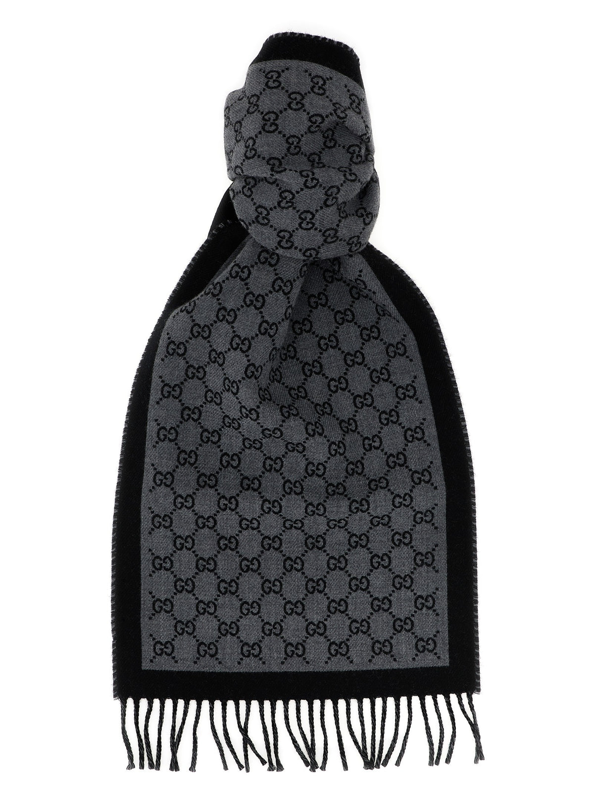 Gucci - GG Wool Jacquard Scarf gray U