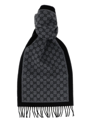 Gucci - GG Wool Jacquard Scarf gray U