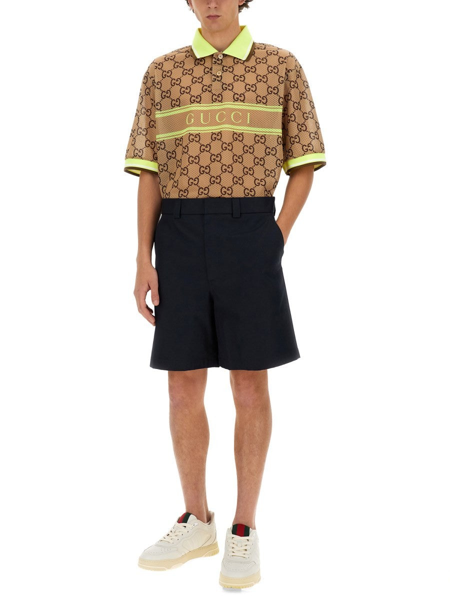Gucci - GG PRINT POLO SHIRT