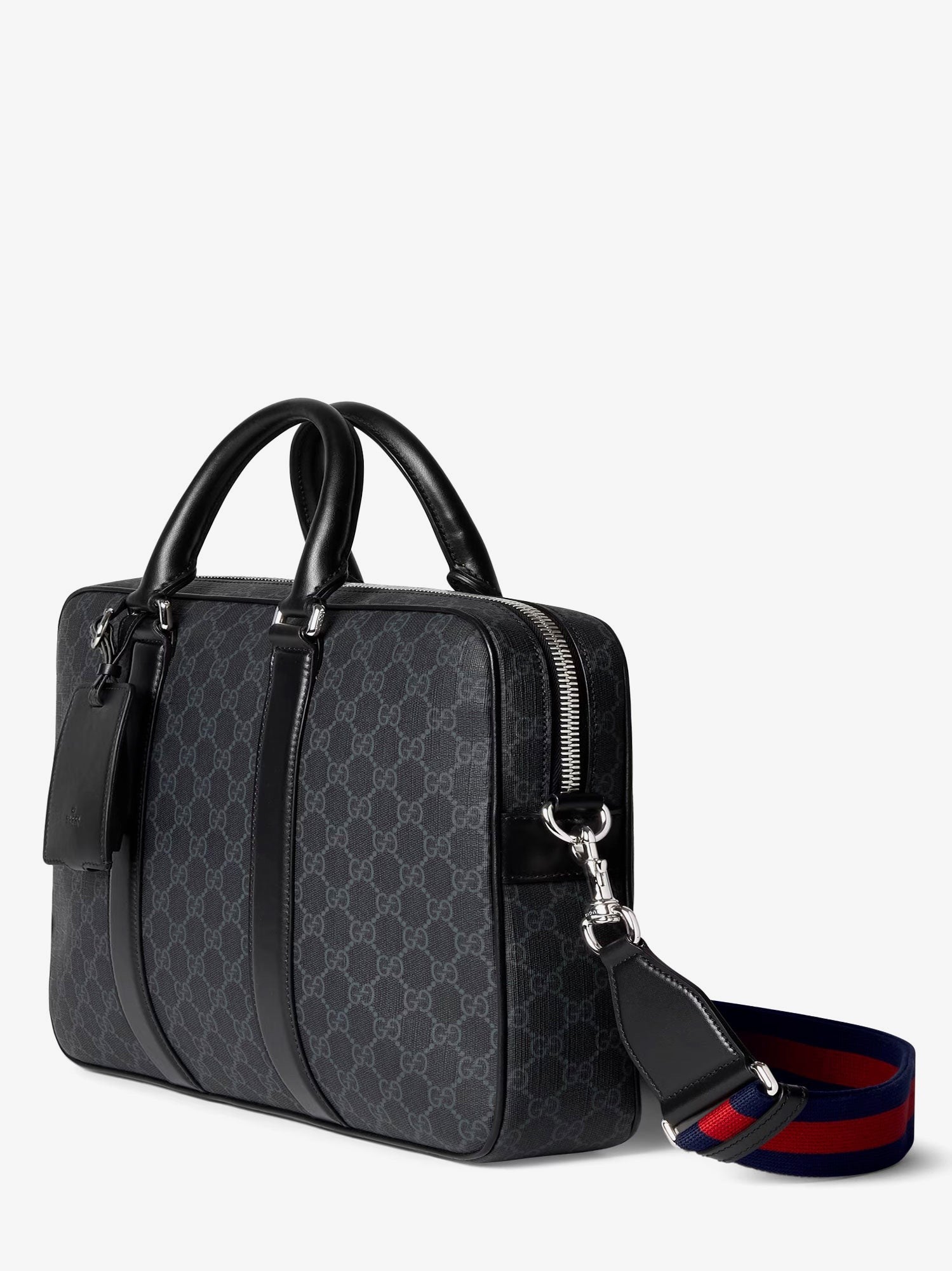 Gucci Gucci - GG Supreme fabric and leather briefcase