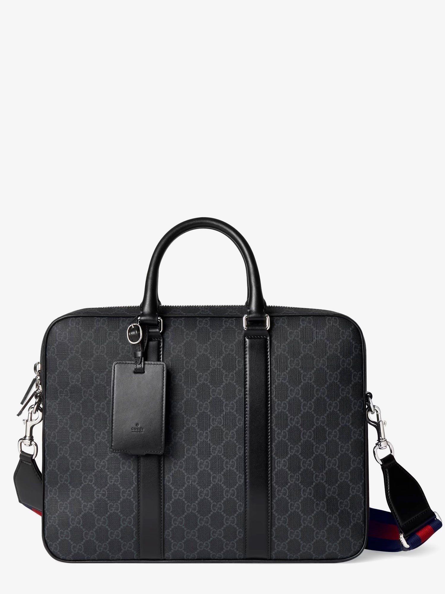 Gucci Gucci - GG Supreme fabric and leather briefcase