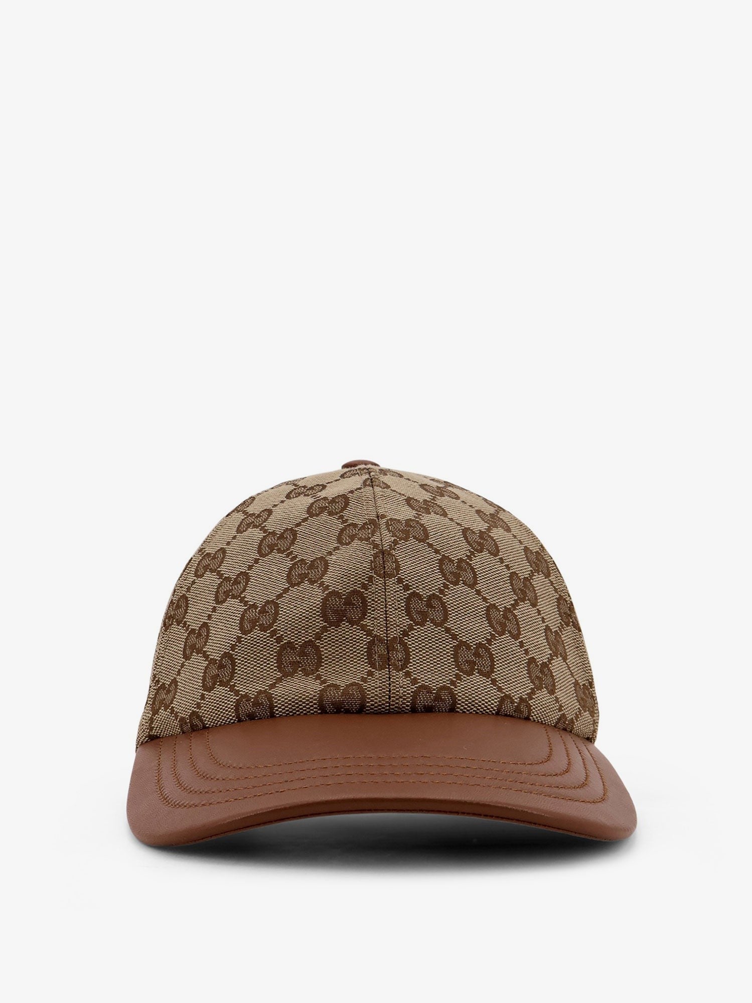 Gucci GG Supreme Fabric and leathr hat