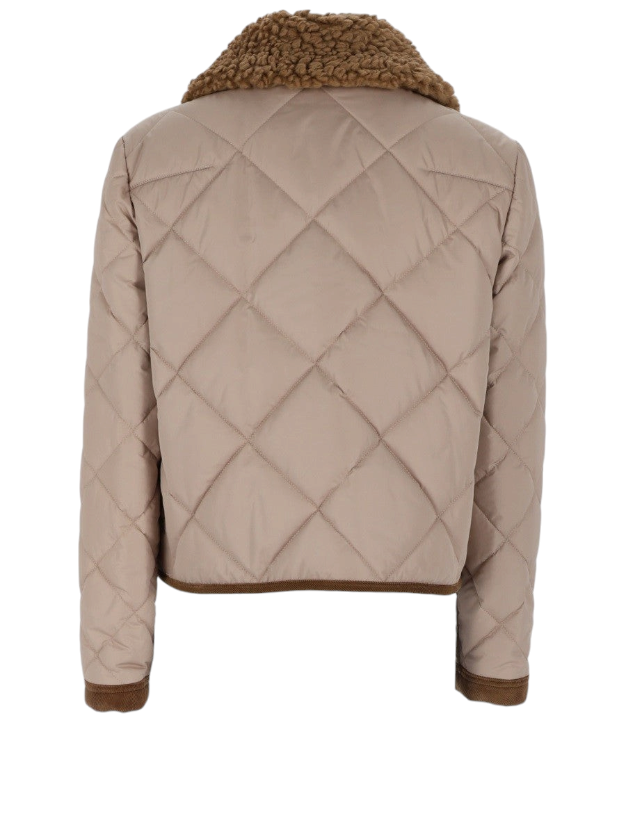 FAY - Diamond-quilted 3 Ganci Jacket in Technical Fabric beige