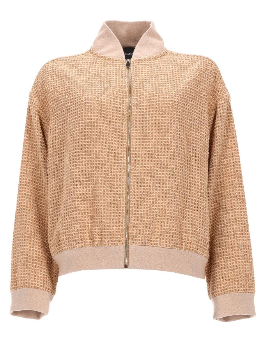 Fabiana Filippi - GIACCA BOMBER CON DETTAGLIO PAILLETTES