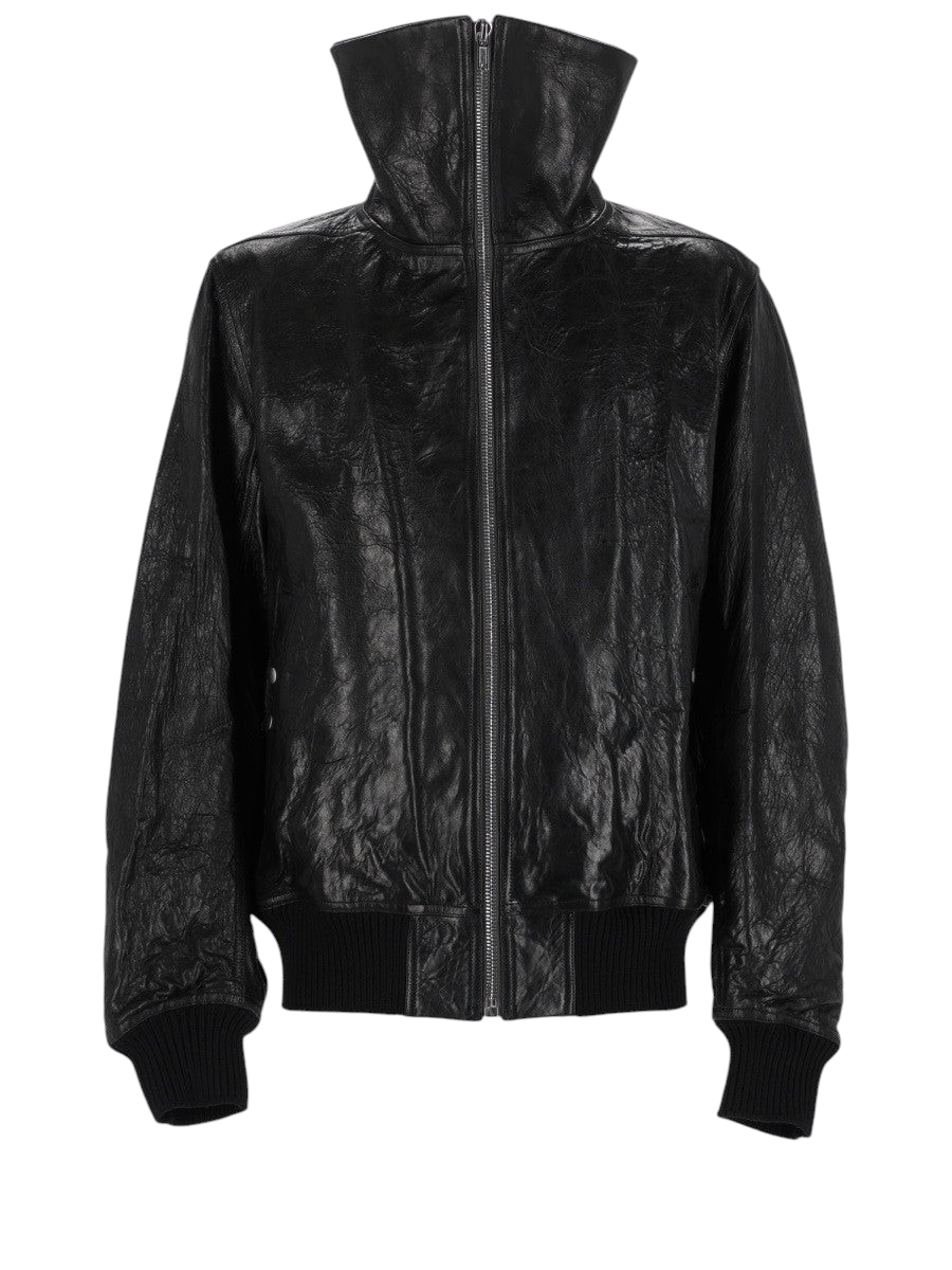 RICK OWENS - "DRACUFLIGHT" Leather Jacket Black 50