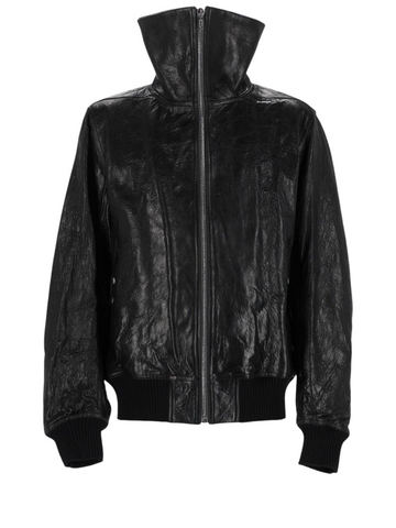 RICK OWENS - "DRACUFLIGHT" Leather Jacket Black 50