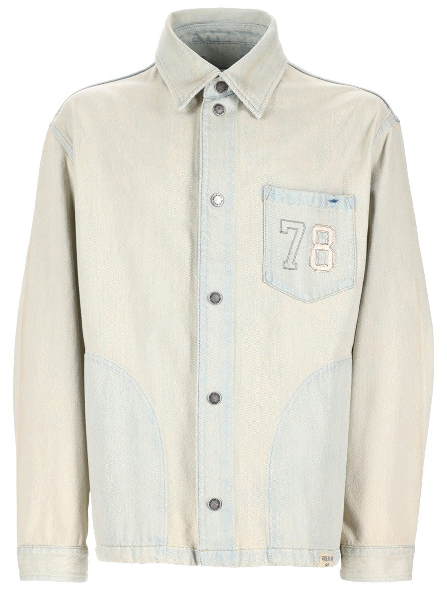 Golden Goose Golden Goose - GIACCA IN DENIM CON TASCA RICAMATA