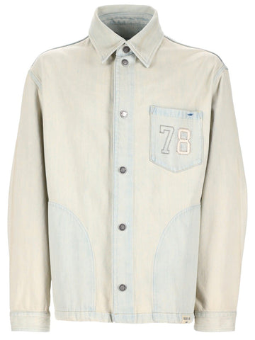 Golden Goose Golden Goose - GIACCA IN DENIM CON TASCA RICAMATA