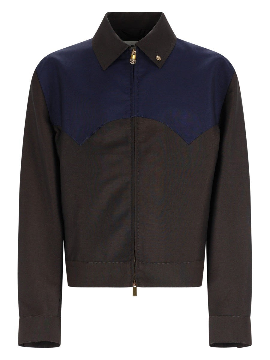 Versace GIACCA IN LANA E MOHAIR CON ZIP
