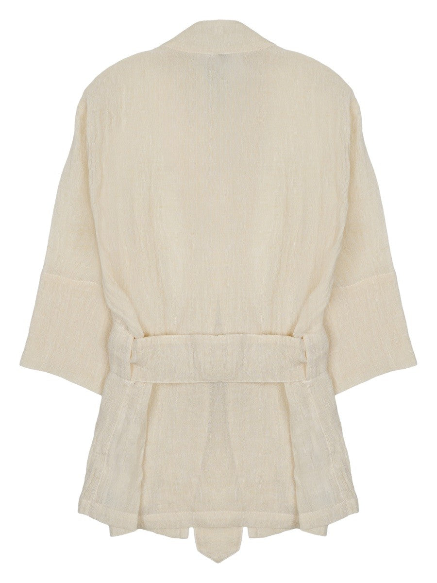120% LINO - GIACCA KIMONO IN LINO
