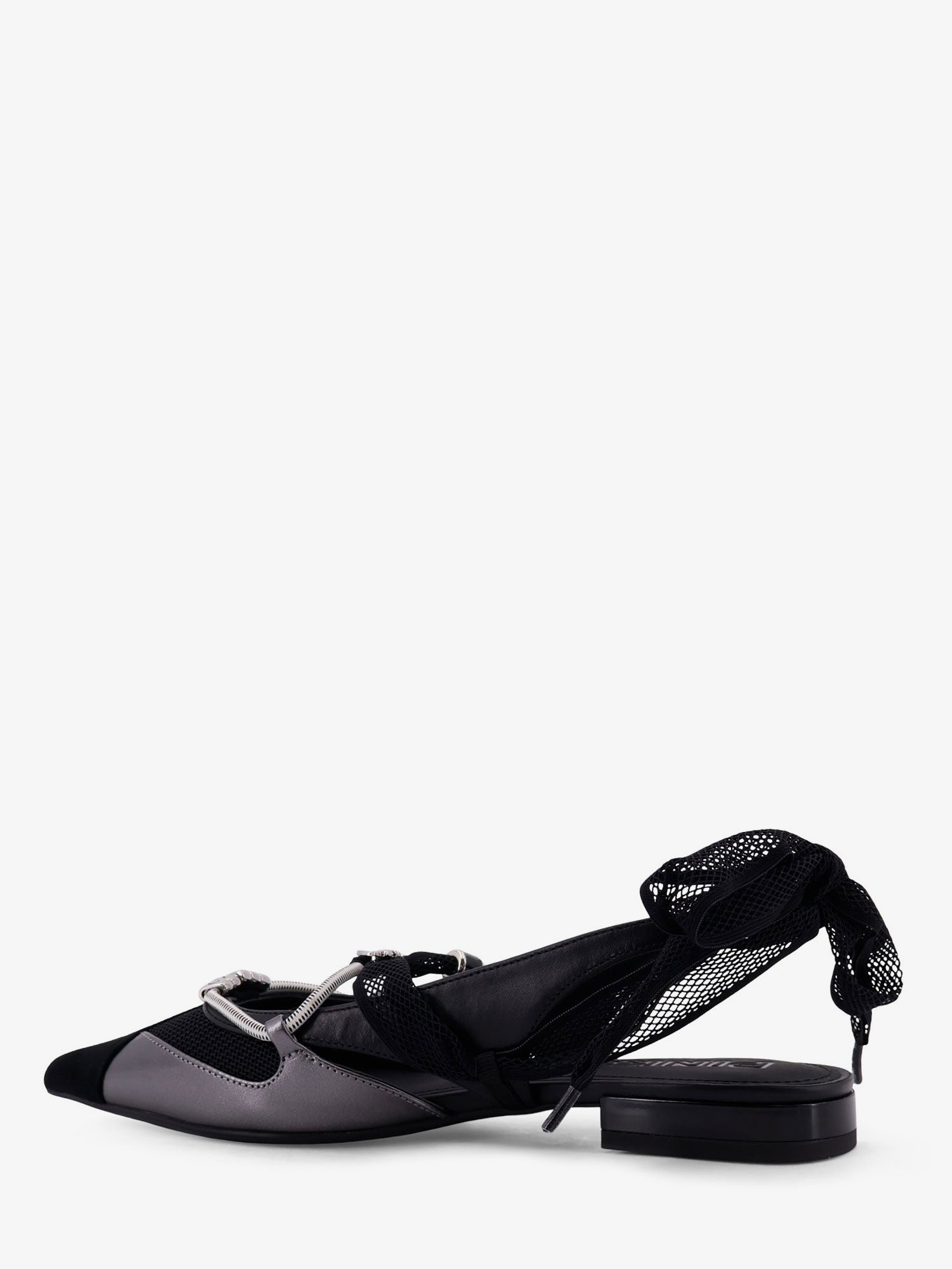 Pinko Gianira leather ballerinas with suede inserts