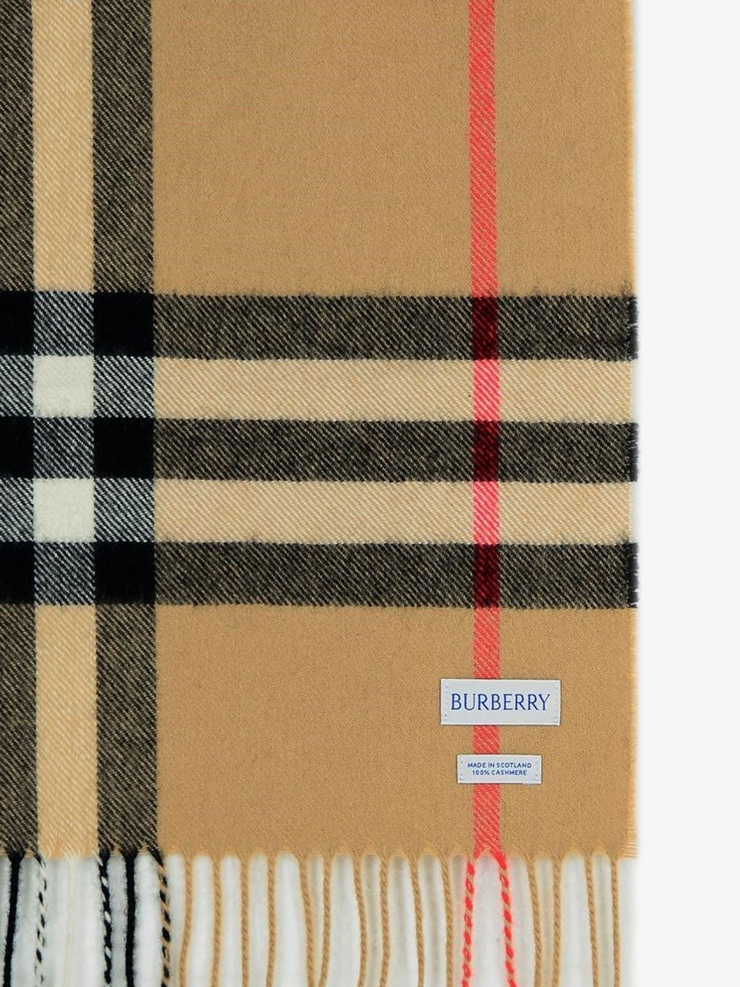 Giant Check cashmere scarf