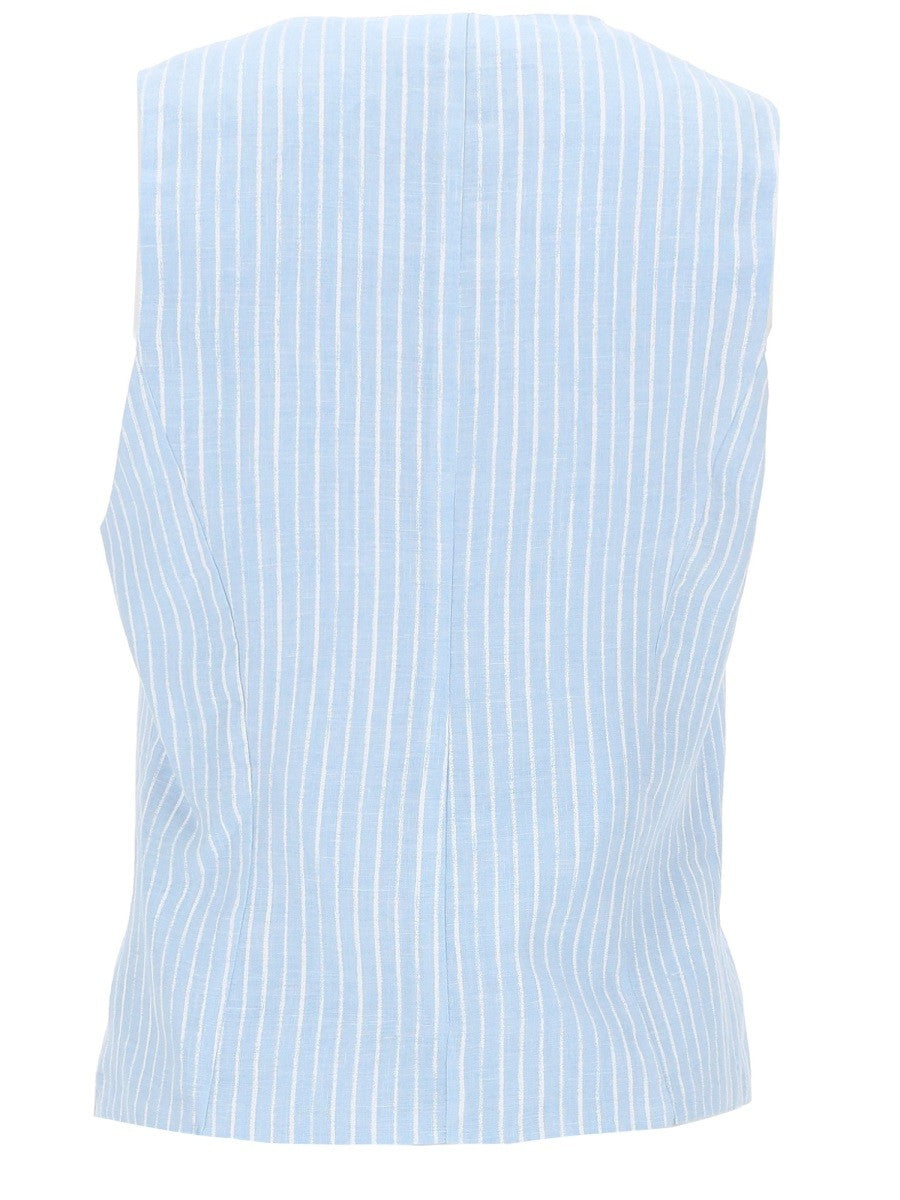 120% LINO - GILET A RIGHE