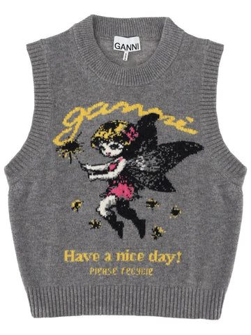 GANNI - GILET "GRAPHIC" gilet-con-grafica_e29ea072-3cda-4a63-8770-1d0524bbd1fd