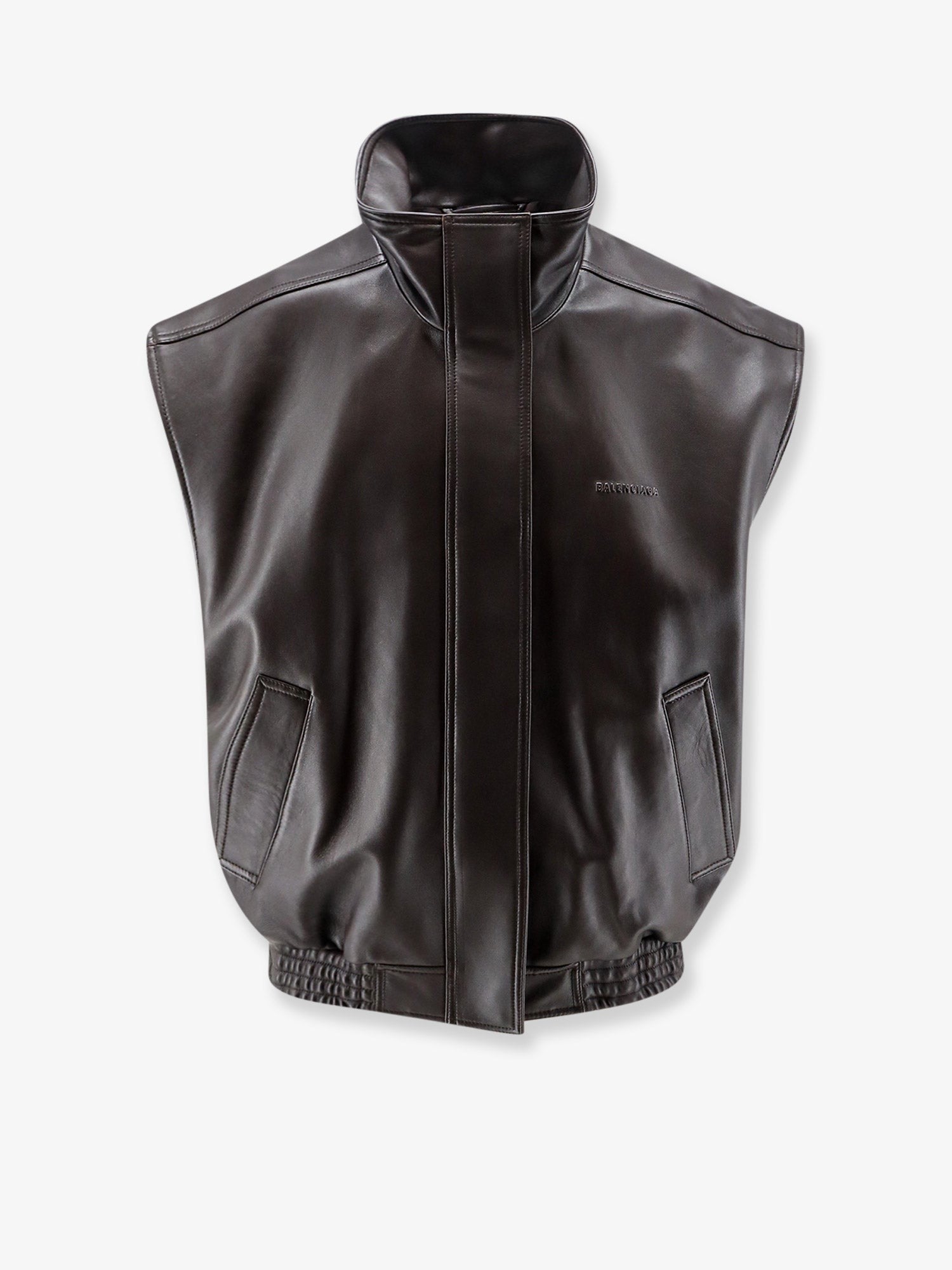 Balenciaga - Giubbino in pelle smanicato